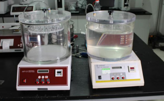 采用赛成MFY-02密封试验仪，对塑料包装袋密封性进行负压法测试过程图解